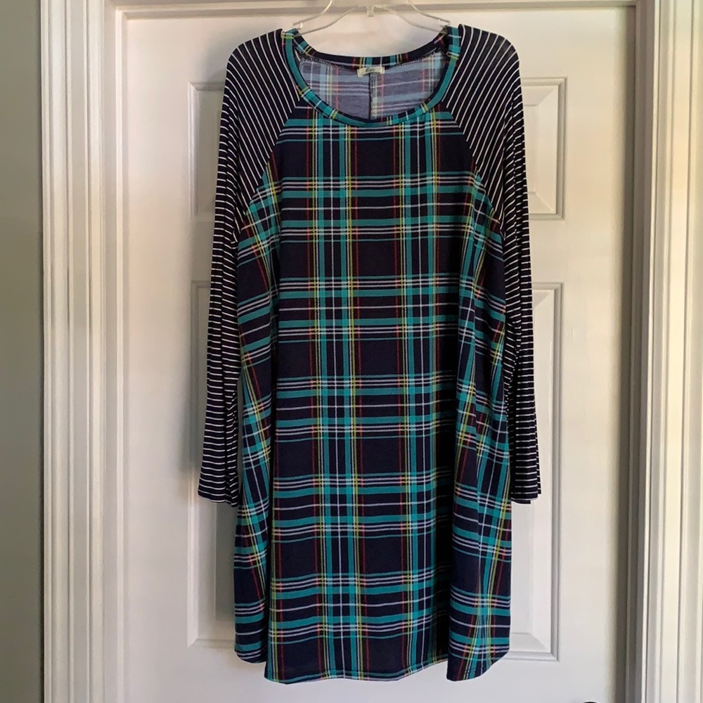 Egs Pattern Blocked Swing Dress